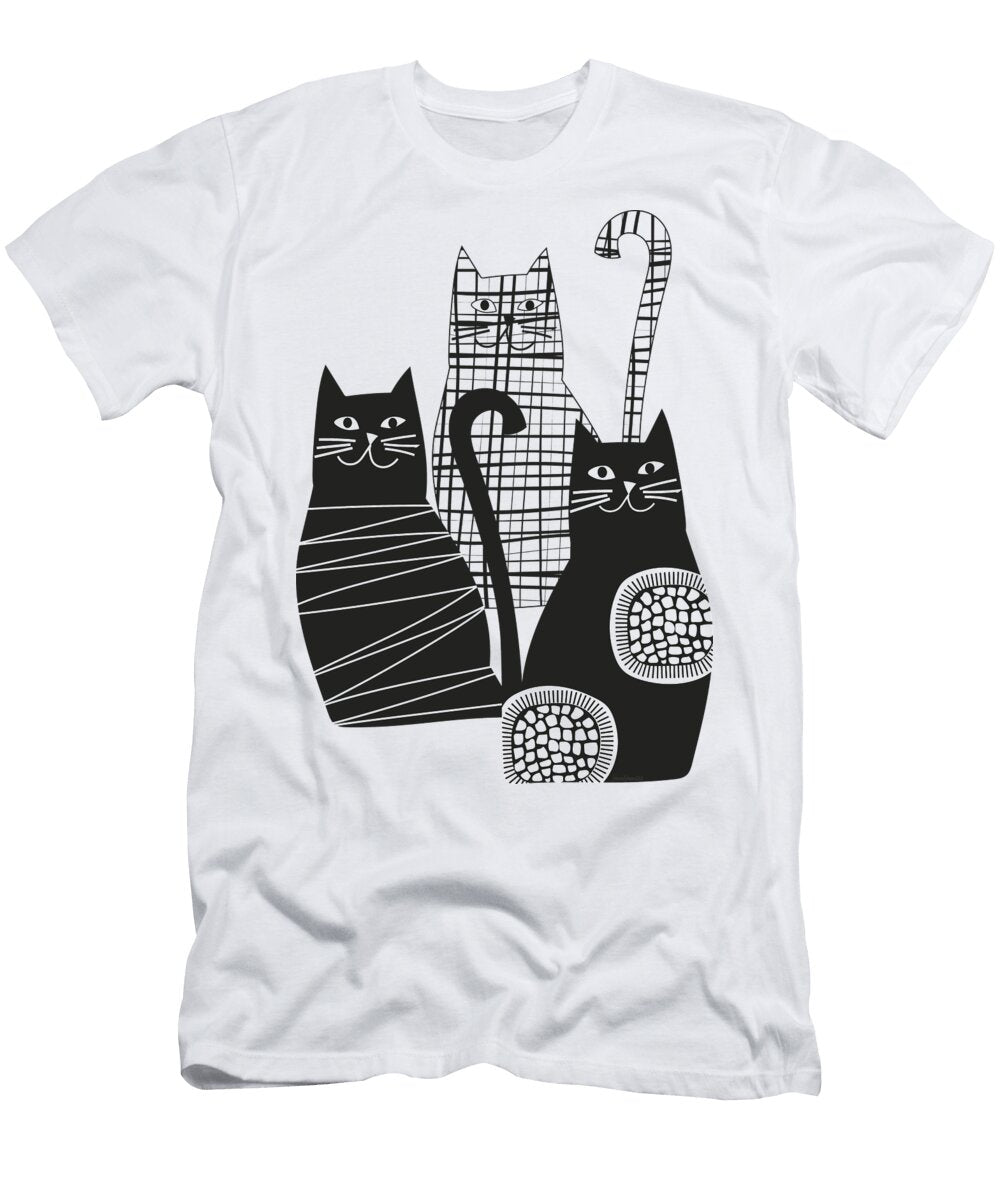 Black and White Cats Johanna Virtanen T-Shirt