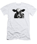 Black and White Cow Portrait Delphimages Photo Creations T-Shirt