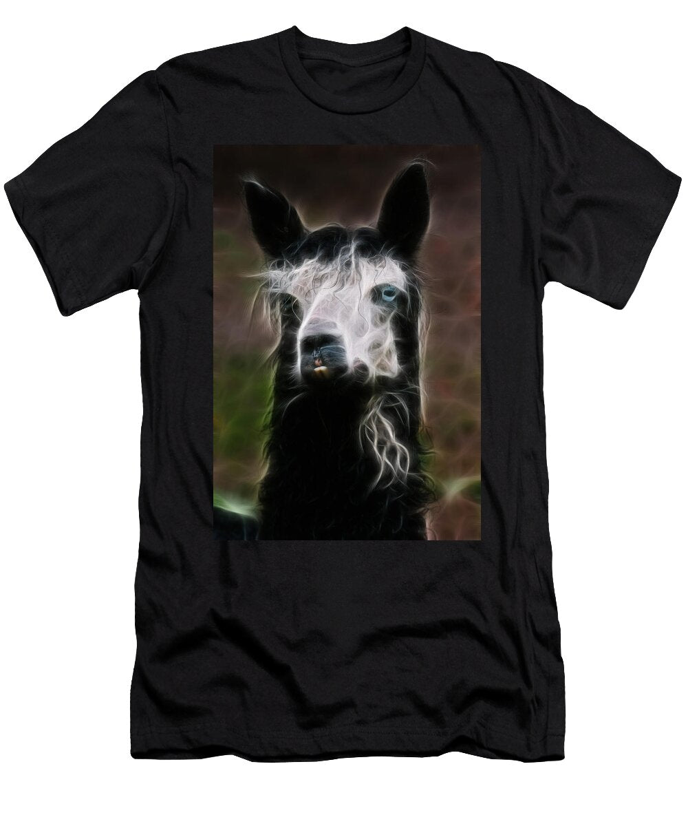 Black and White Llama Patrycja Polechonska T-Shirt