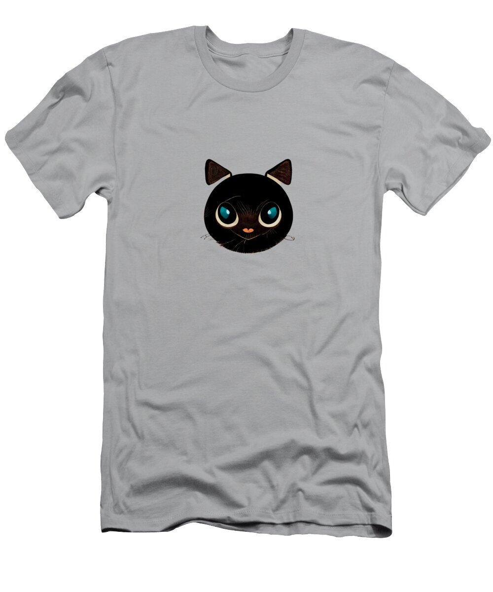 Black Cat with Huge Eyes Kailooma X Thedol T-Shirt