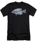 Black Crappie Drawing Fishing Freshwater Fish Gift Muc Designs T-Shirt