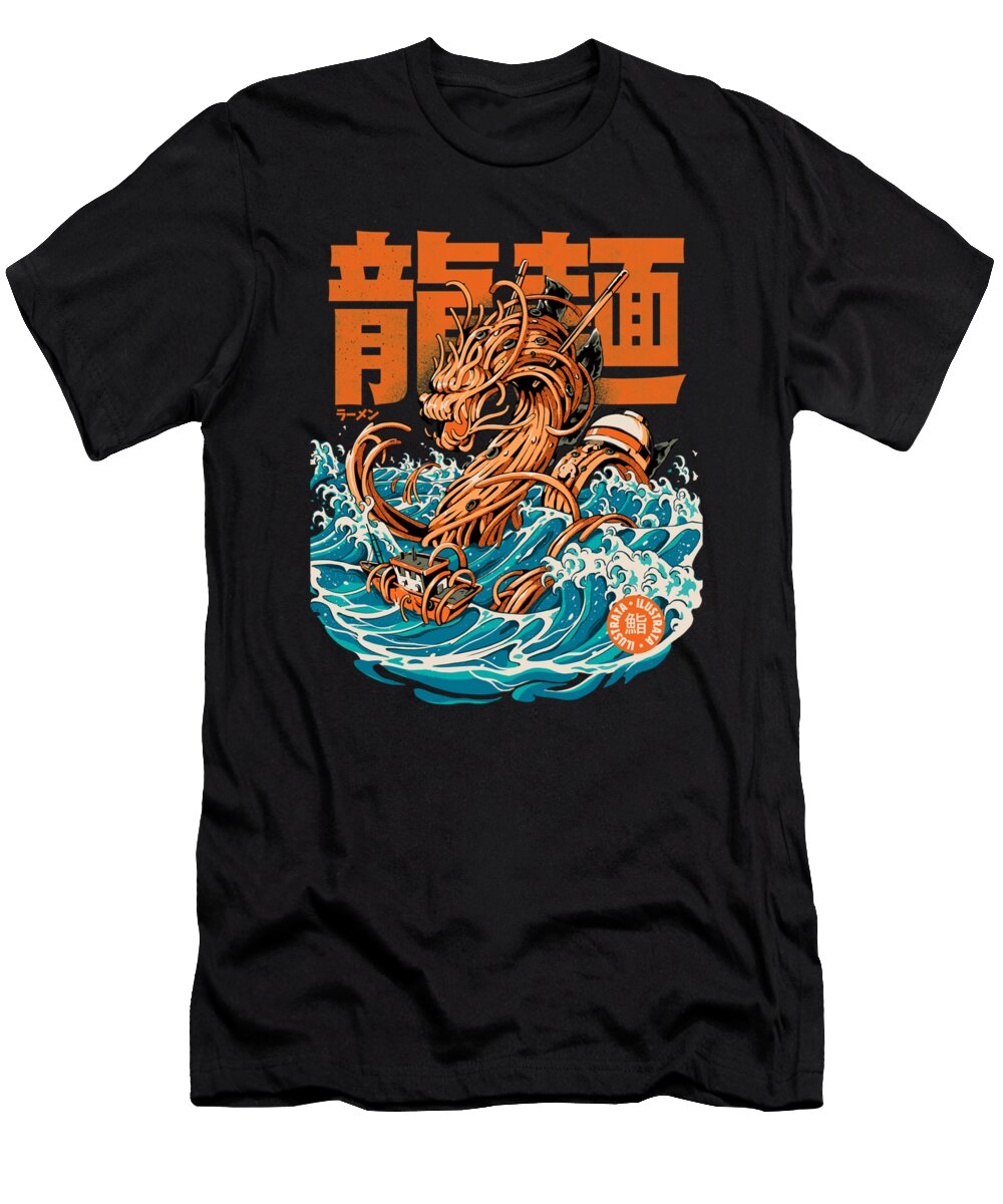 Black Great Ramen Dragon Off Kanagawa Wunsch Roy T-Shirt