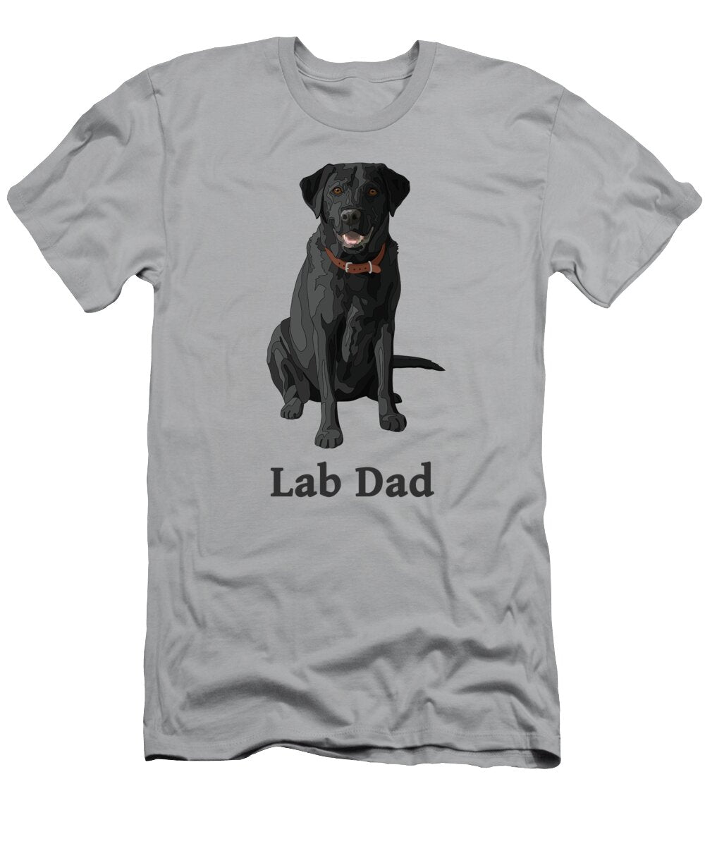 Black Labrador Retriever Lab Dad Crista Forest T-Shirt