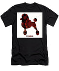 Black Poodle and Red Flower Mandala Peggy Collins T-Shirt