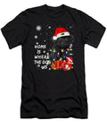 Black Poodle Dog Santa Christmas Tree Lights Dog Studi Alex T-Shirt
