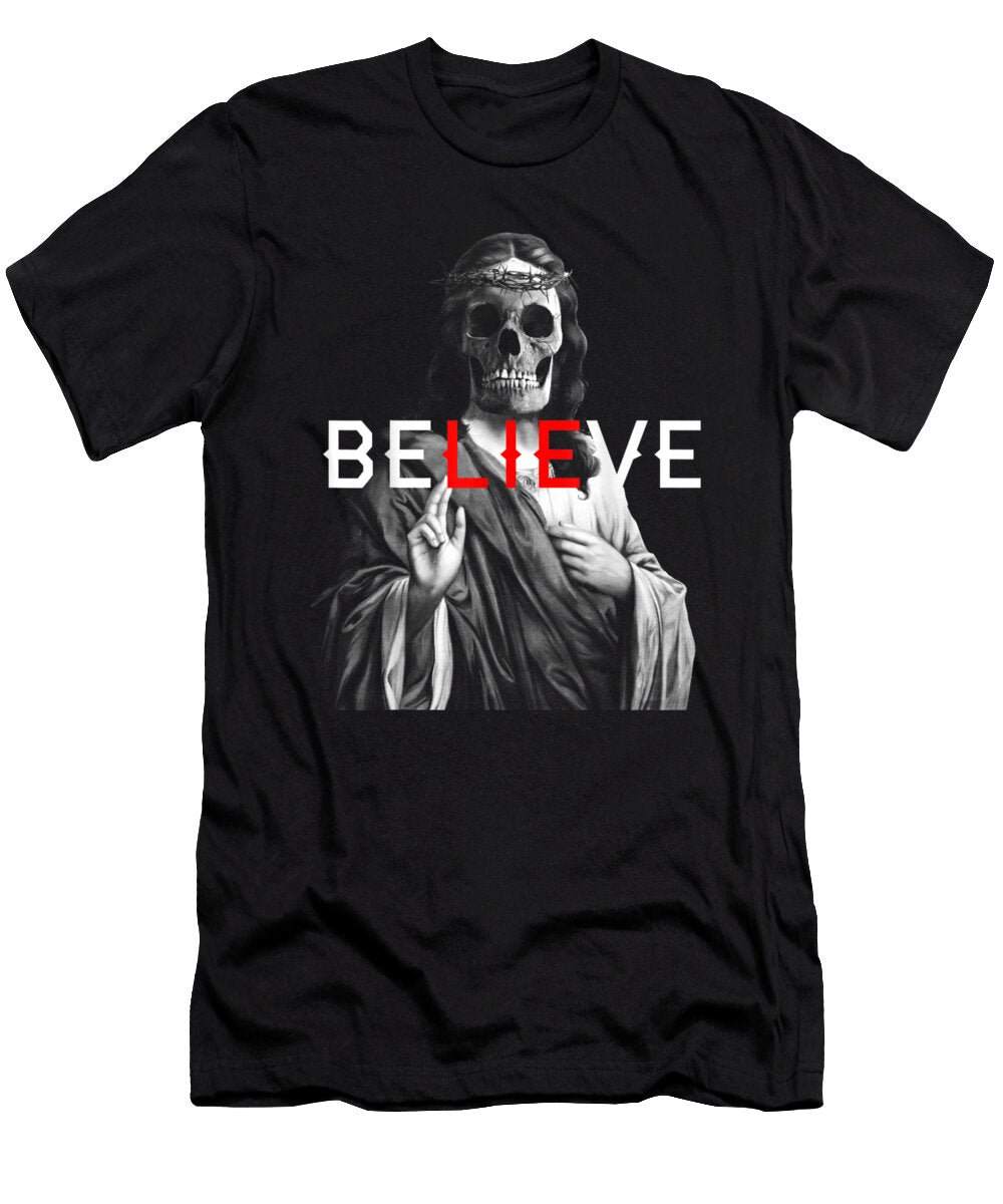 Blackcraft Antichrist Jesus Skull Believe Satan Shannon Nelson Art T-Shirt