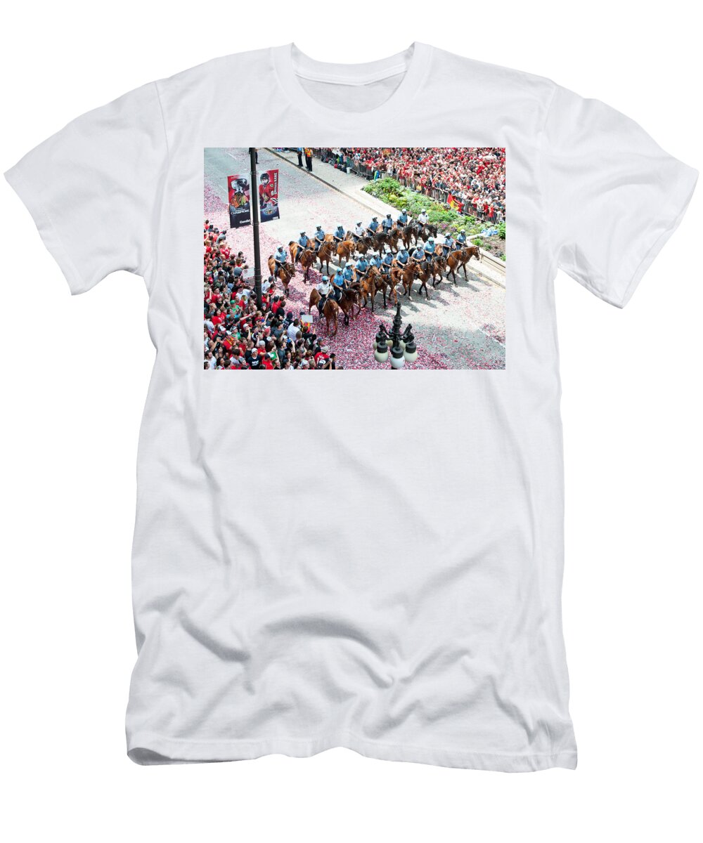 Blackhawks Parade Mtd Police Curtiss Messer T-Shirt