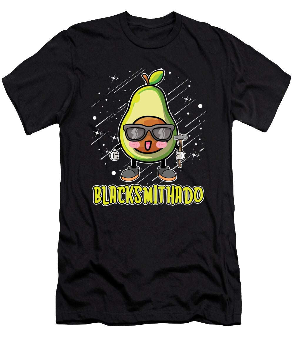 Blacksmith Avocado Bladesmith Iron Metalsmith Blacksmithing Crazy Squirrel T-Shirt