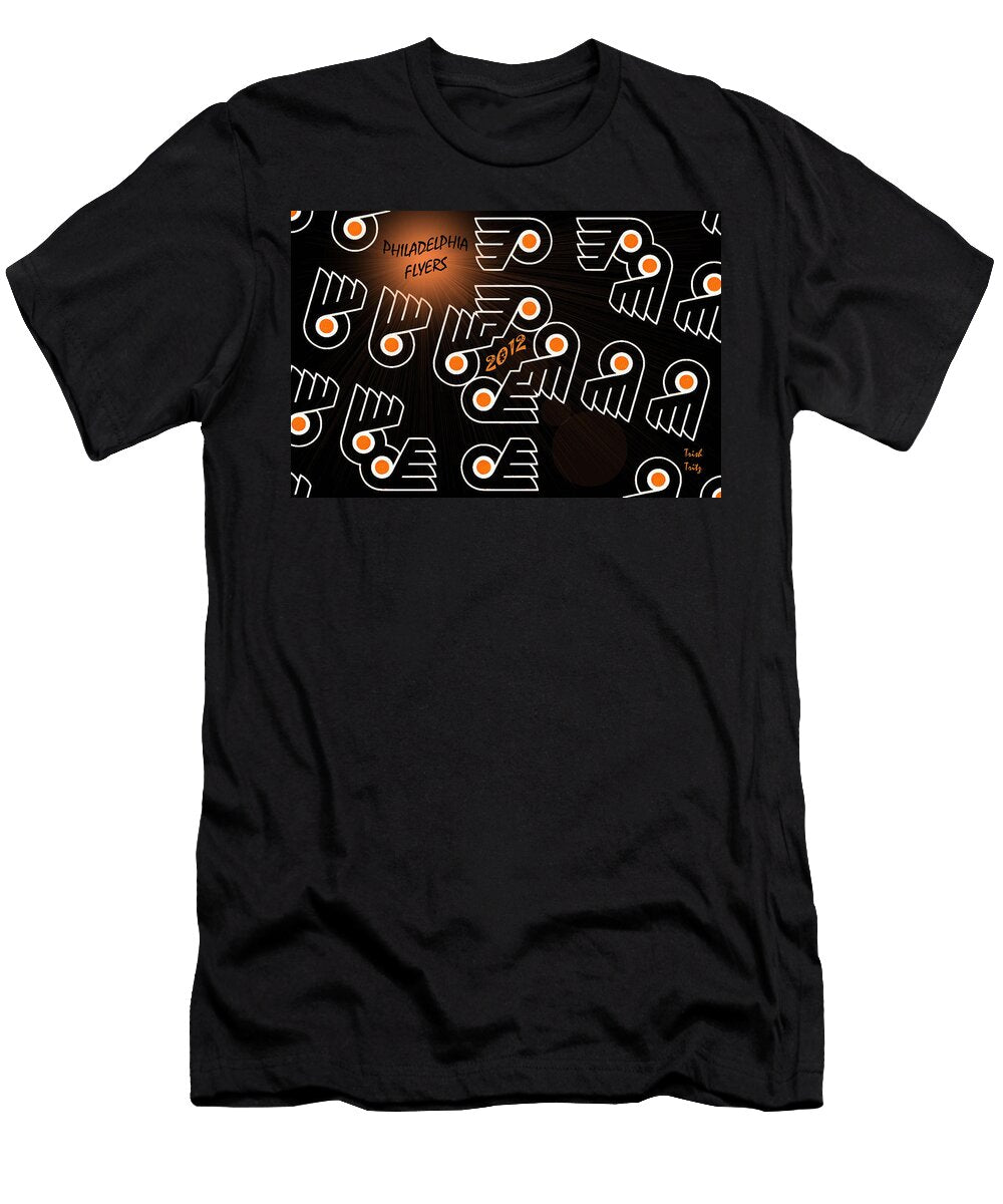 Bleeding Orange and Black Flyers Trish Tritz T-Shirt