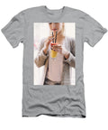 Blonde Woman Holding a Colorful Drink Michal Bednarek T-Shirt