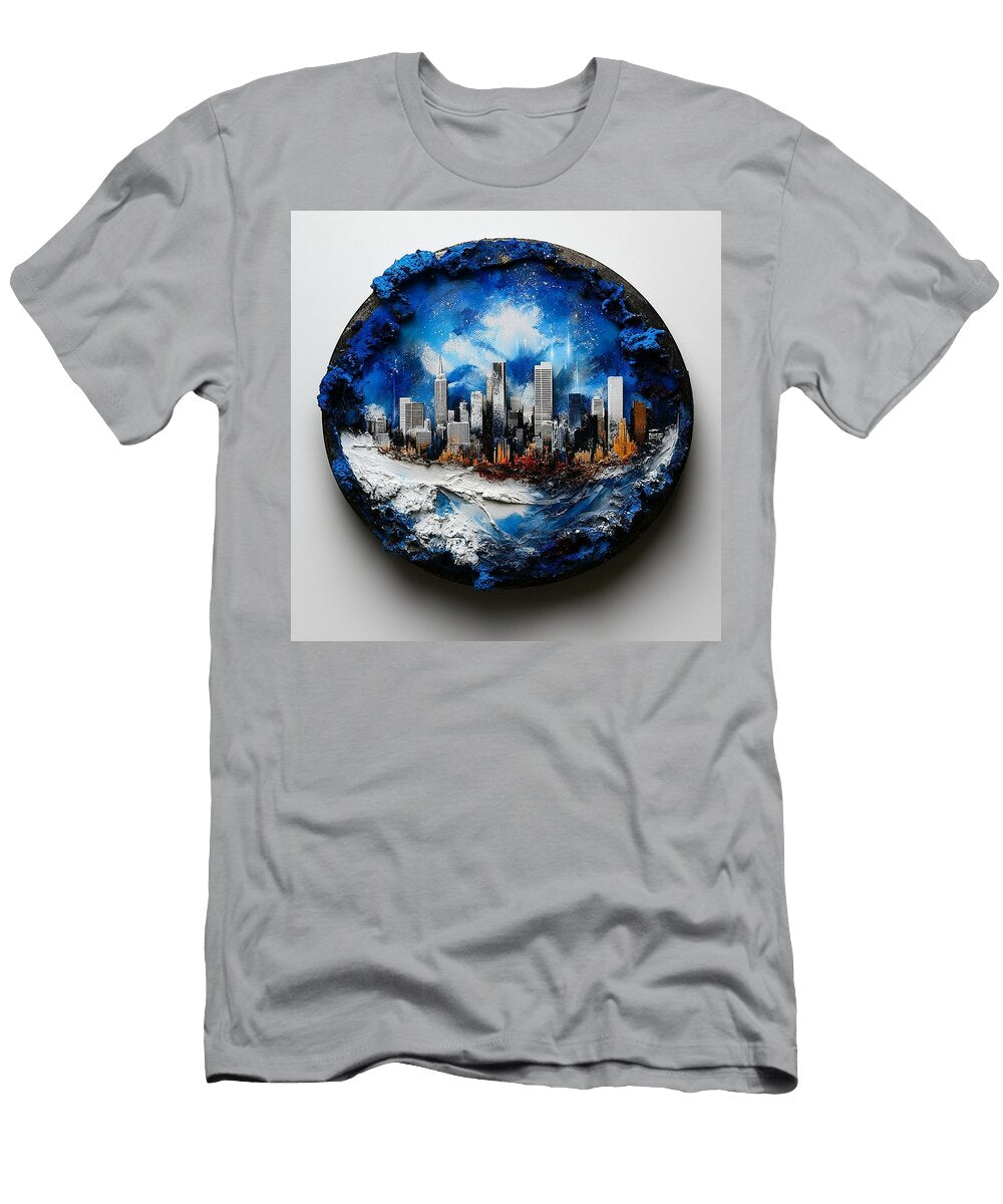 Blue Ice Over Winnipeg Max Freeman T-Shirt