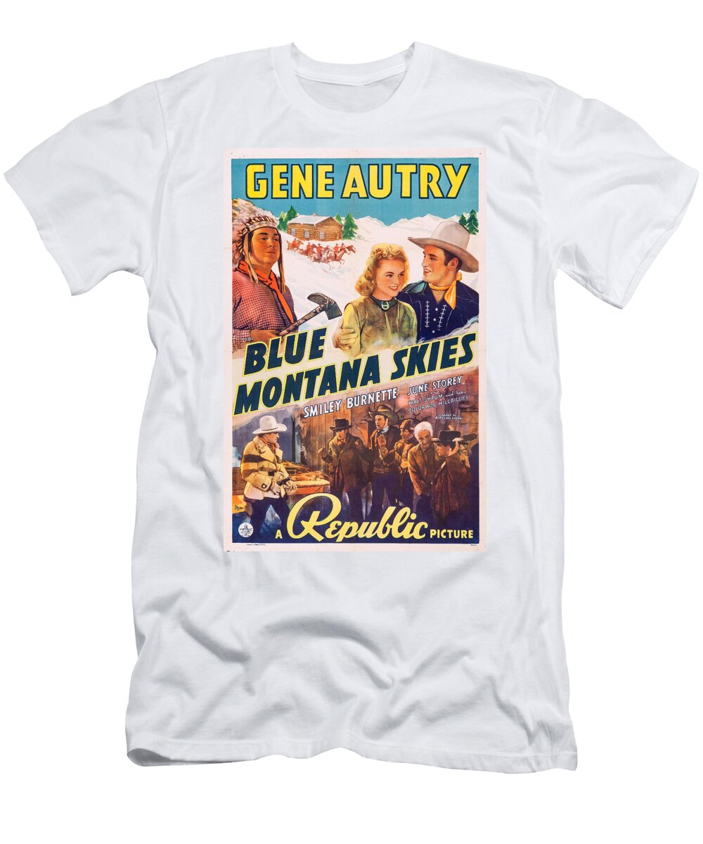 Blue Montana Skies 1939 Movie Poster T-Shirt