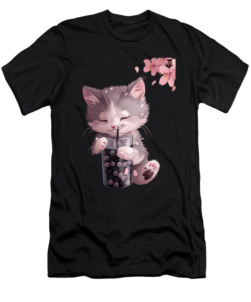Boba Baa Party Goats Cat Tea Time Extravaganza Danial Landes Art T-Shirt