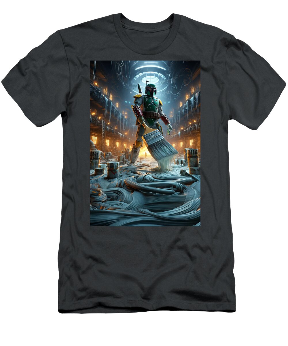 Boba Fett Bounty Painter Pixel Ai T-Shirt