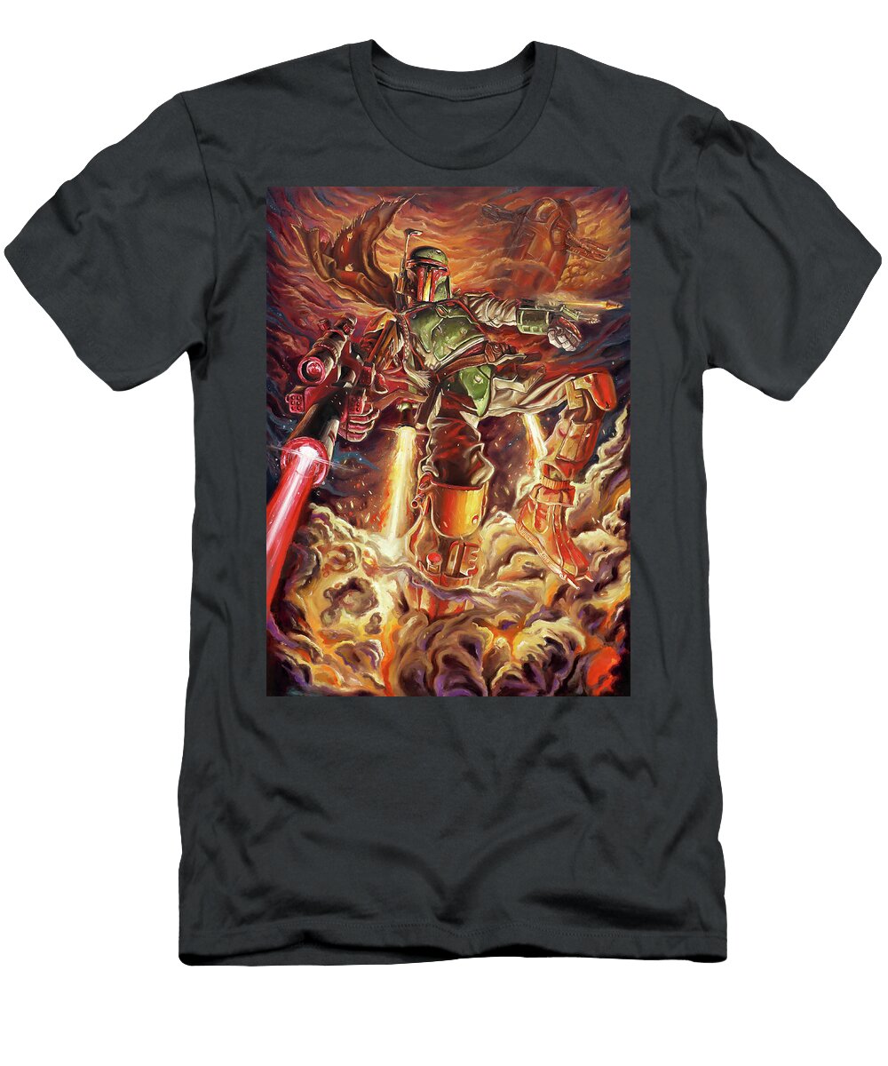Boba Fett Fights Fire with Fire Julien Verg T-Shirt