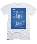 Boba Fett Helmet Blue Denny H T-Shirt