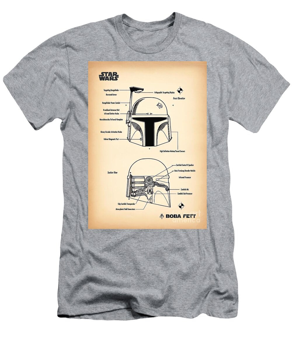 Boba Fett Helmet Vintage Yara Old School T-Shirt