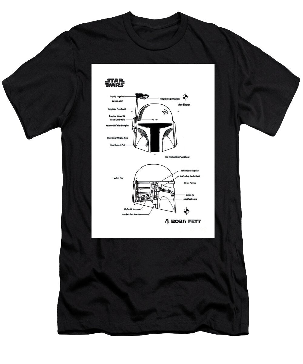 Boba Fett Helmet Yara Old School T-Shirt