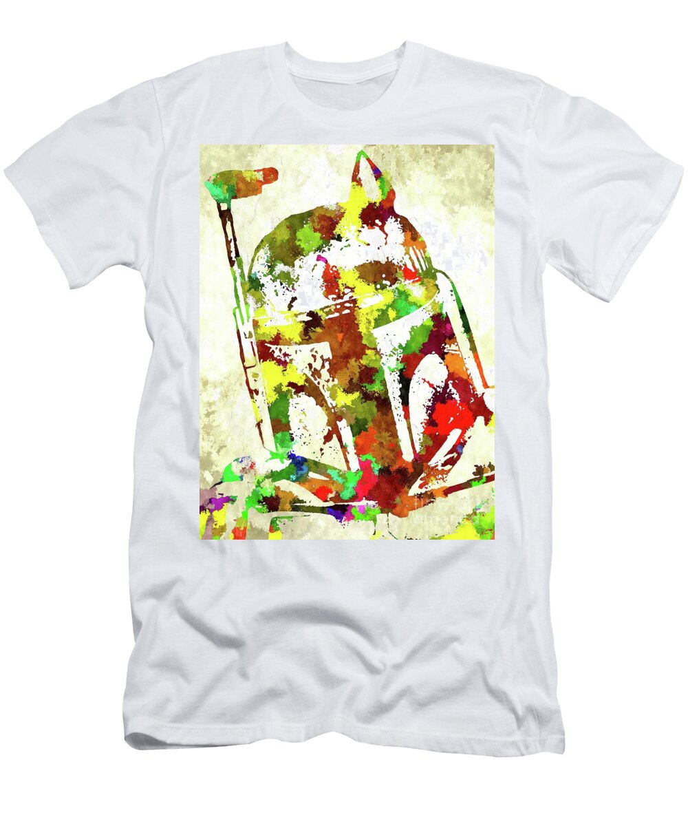 Boba Fett Sw Grunge Art Daniel Janda T-Shirt