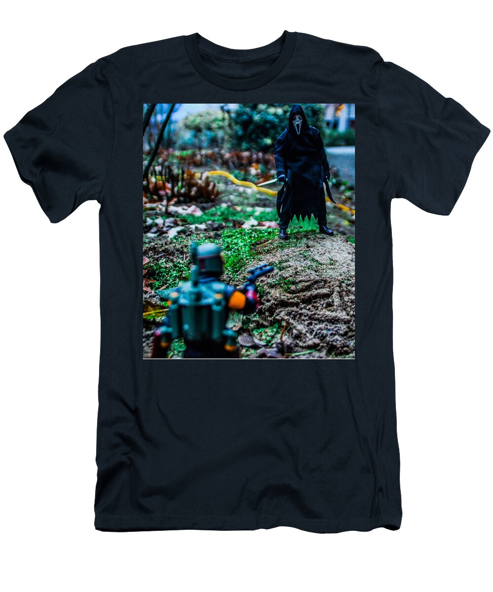Boba Fett Vs Ghost Face Nicholas Deal T-Shirt
