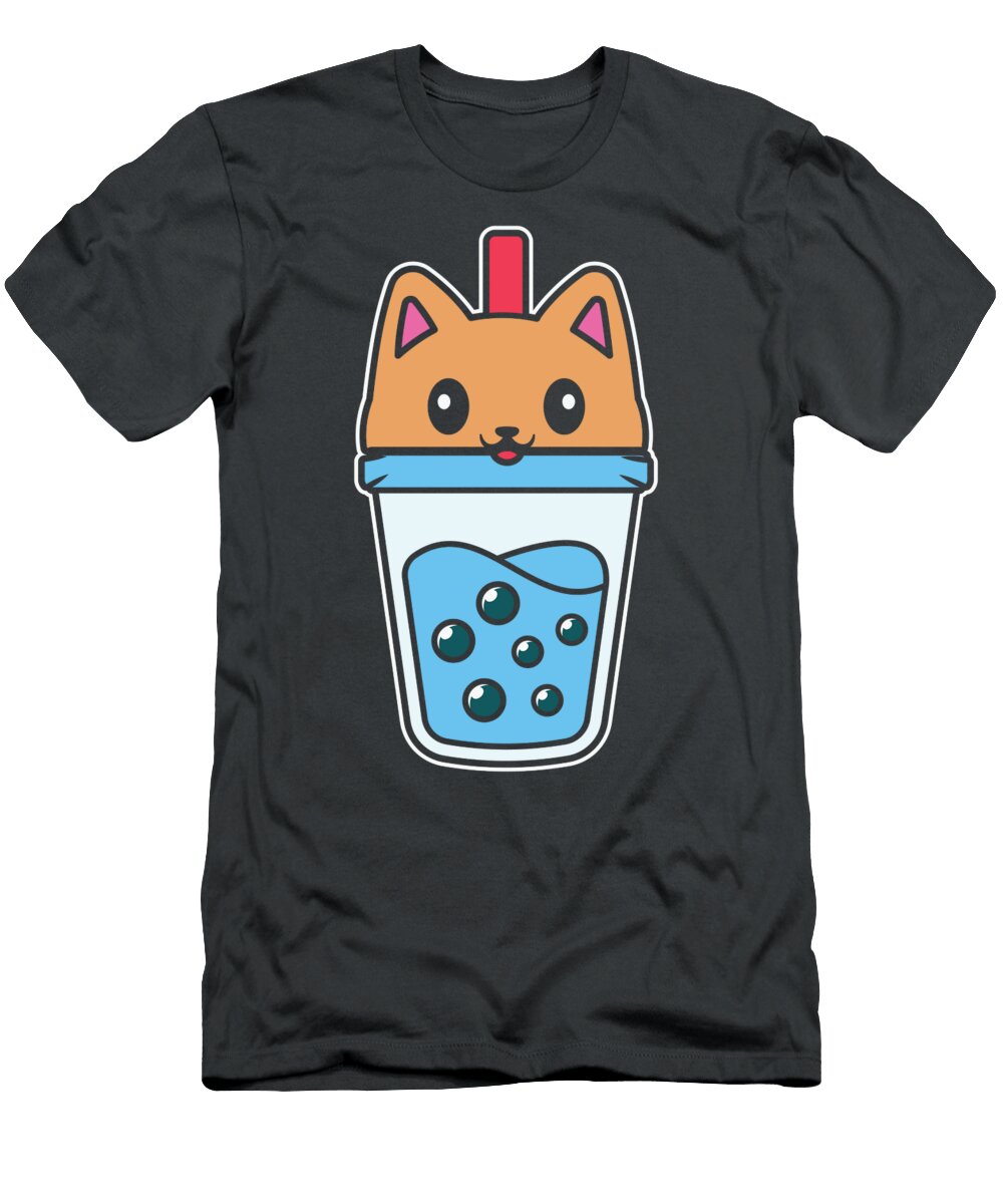Boba Tea Cat Bubble Tea Kawaii Anime Vladimir Boyko T-Shirt
