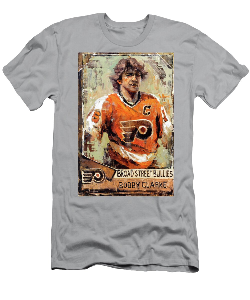 Bobby Clarke Philadelphia Flyers Broad Street Bullies J Markham T-Shirt
