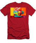 Bold Brew Abstract Coffee Cup with Geometric Patterns and Dynamic Steam Olfactoart Studio T-Shirt