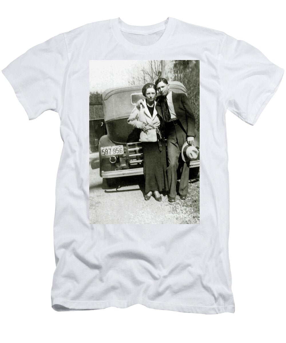 Bonnie and Clyde Lover Outlaws Jon Neidert T-Shirt