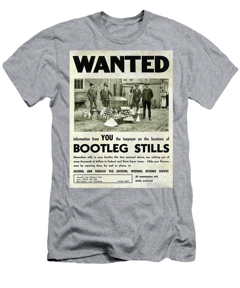 Bootleggers Wanted Poster Jon Neidert T-Shirt