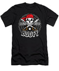Booze Beads Booty Skull Pirate Jolly Roger Shannon Nelson Art T-Shirt