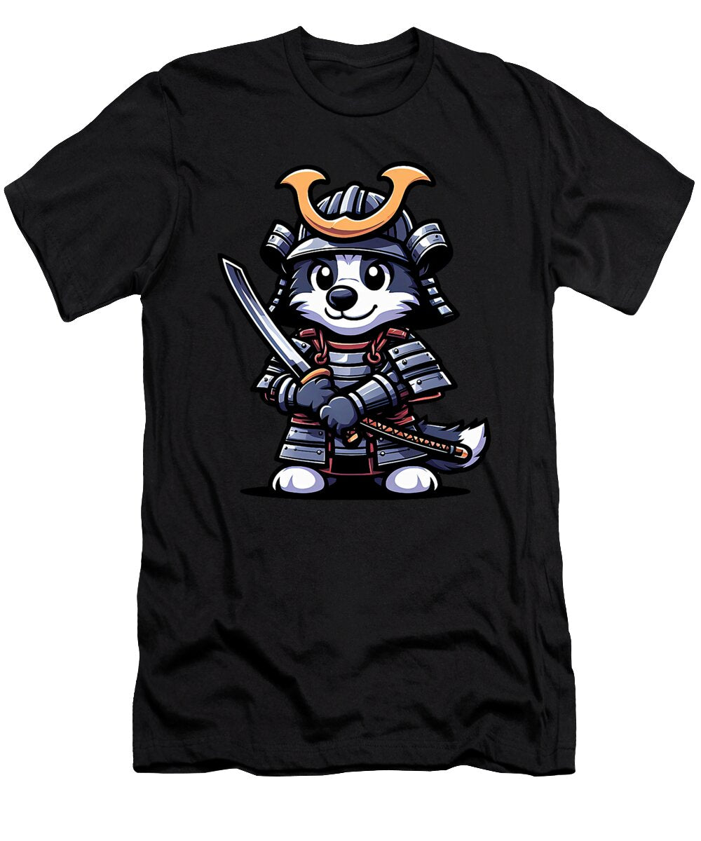 Border Collie Samurai Funny Dog Japan Zyneu Gangd T-Shirt