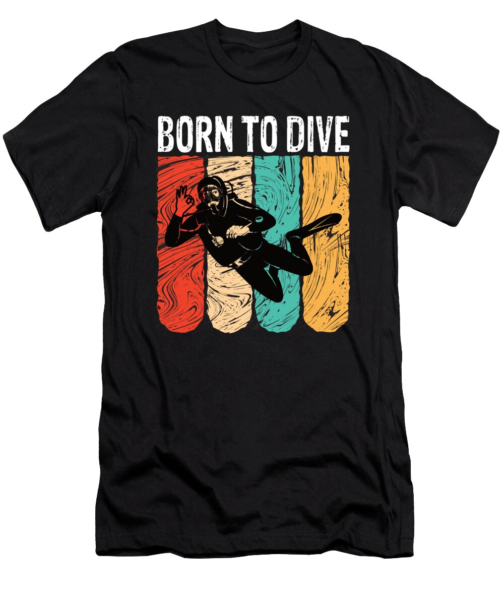 Born to Dive Divers Scuba Free Diving Steven Zimmer T-Shirt
