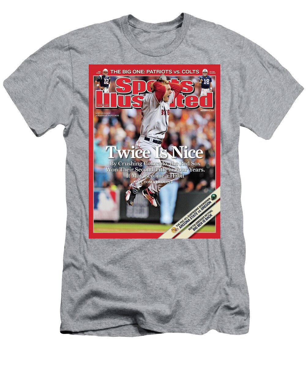 Boston Red Sox Jonathan Papelbon 2007 World Series November 05 2007 Sports Illustrated Cover T-Shirt