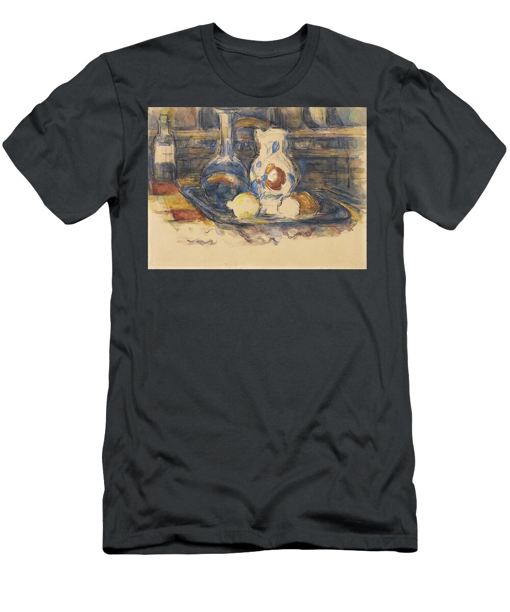Bottle Carafe Jug and Lemons Paul Cezanne Celestial Images T-Shirt