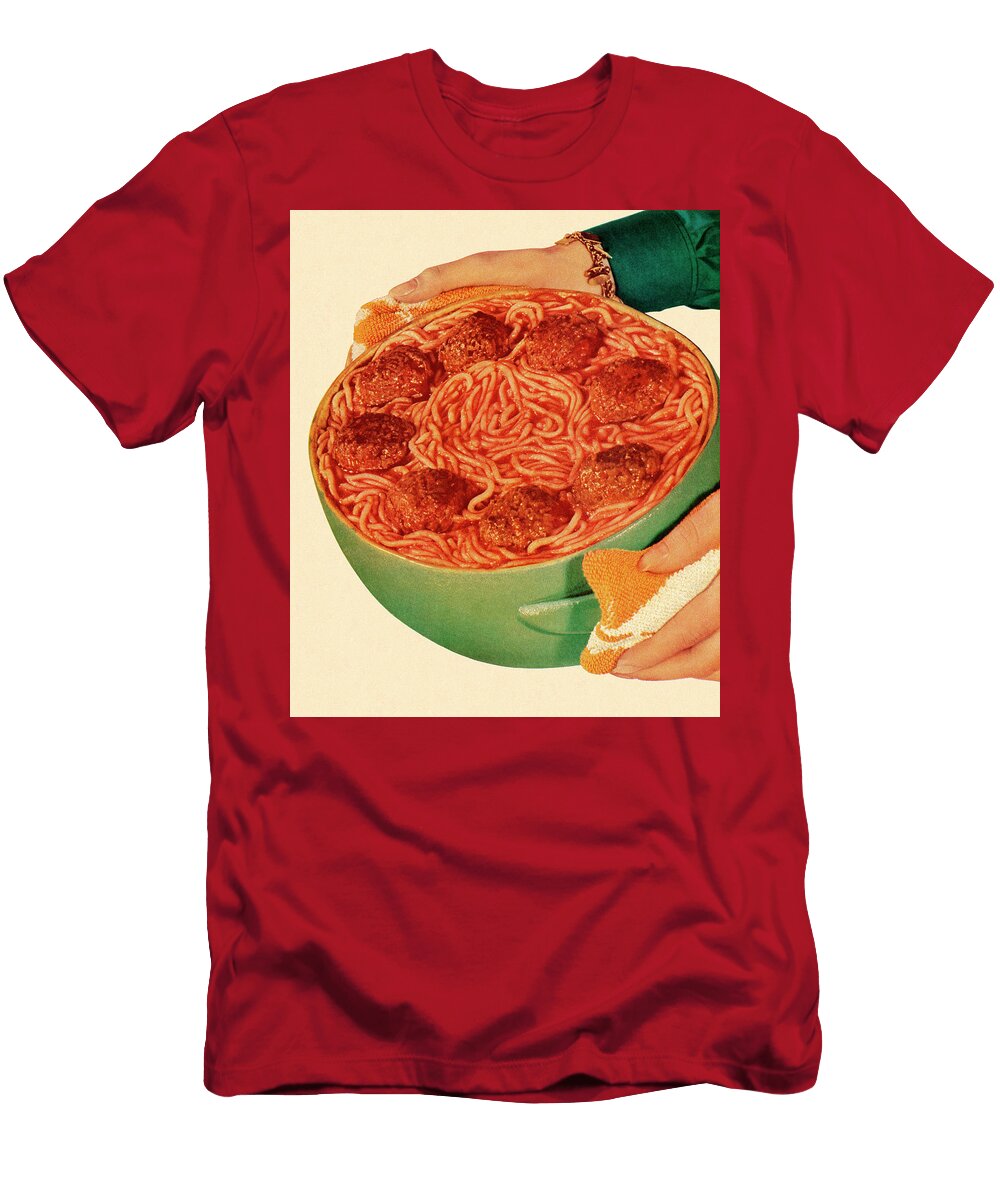 Bowl of Spaghetti and Meatballs Csa Images T-Shirt