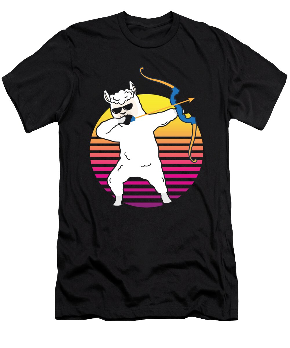 Bowman Archers Arrows Bows Target Shooting Gift Llama Archery Funny Thomas Larch T-Shirt
