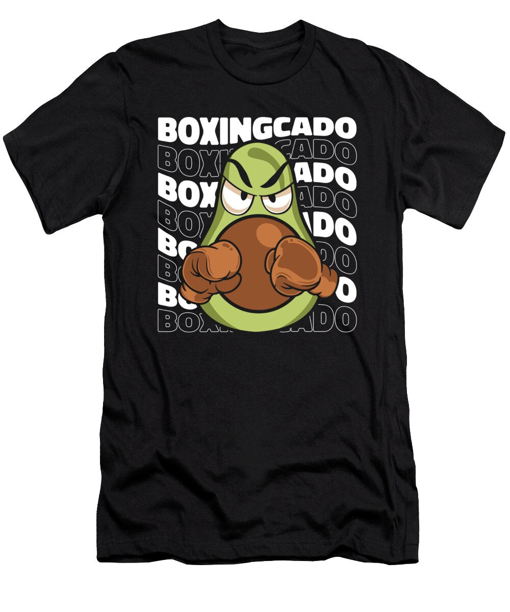 Boxing Avocado Fighter Sparring Gloves Boxer Crazy Squirrel T-Shirt