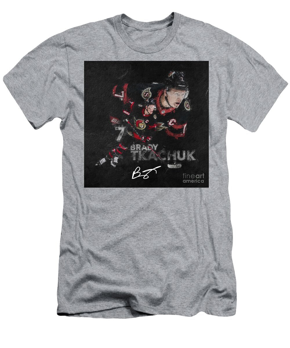 Brady Tkachuk 7 with Signature Mark Mcduffy T-Shirt