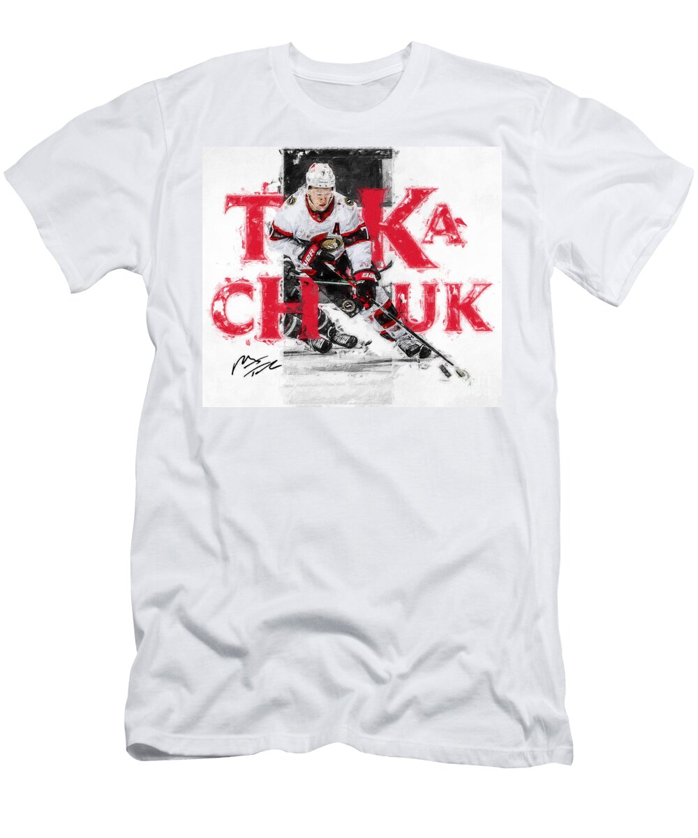 Brady Tkachuk with Signature Mark Mcduffy T-Shirt