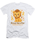 Brave Like a Kid Lion Childhood Cancer Awareness Natalie Lidford T-Shirt