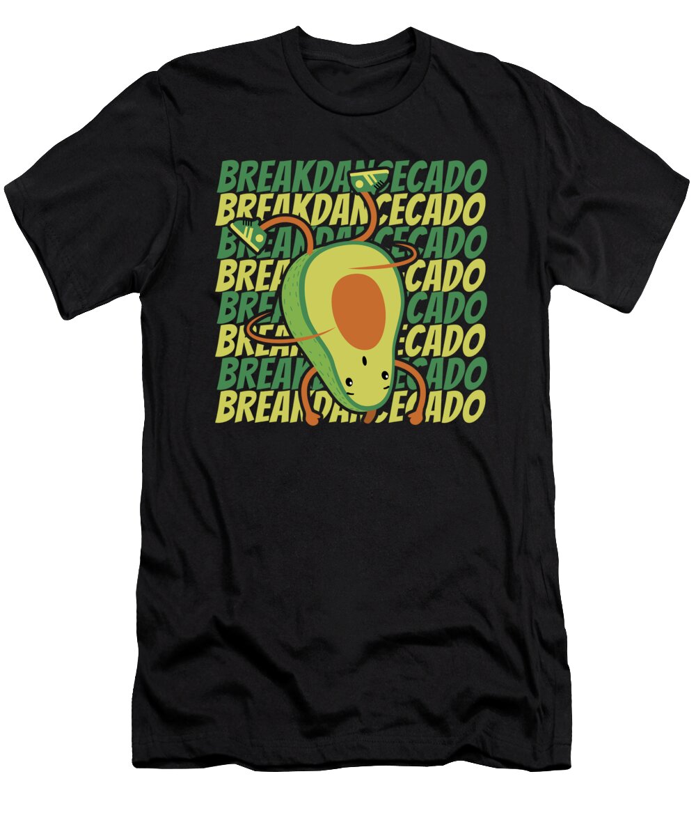 Breakdancer Avocado Breakdance Bboy Dancing Breakdancing Crazy Squirrel T-Shirt