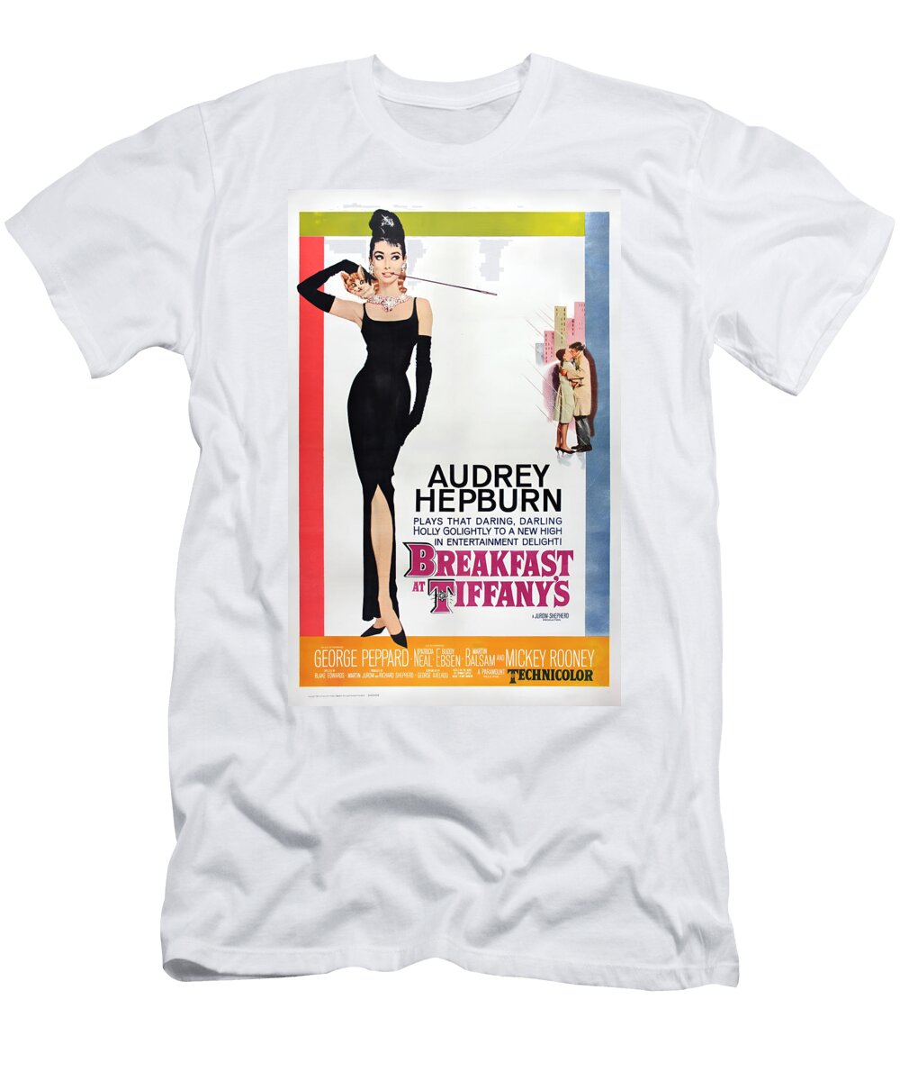 Breakfast At Tiffanys 1961 Movie Poster T-Shirt