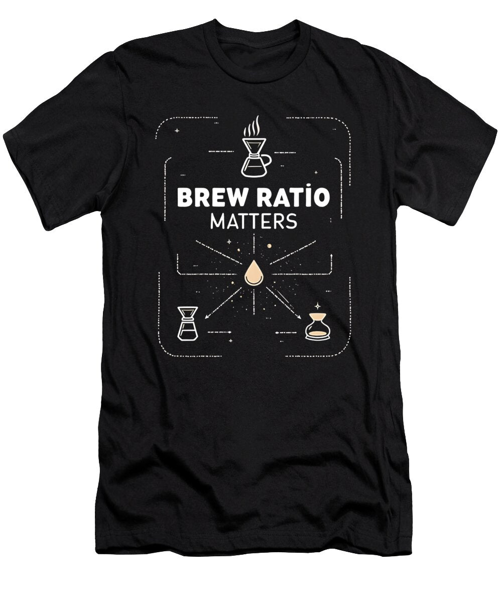 Brew Ratio Matters Coffee Ritual Moon T-Shirt