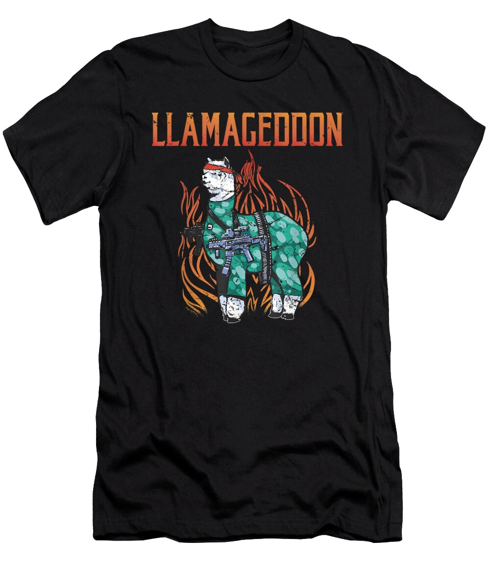 Bright Llamageddon Alpaca Llama Lover Gift for Ezone Prints T-Shirt