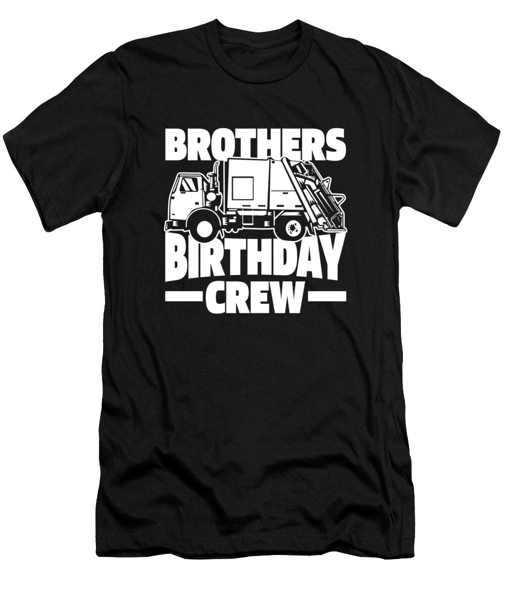 Brother Birthday Crew Driver Rig Trucking Garbage Truck Crazy Squirrel T-Shirt