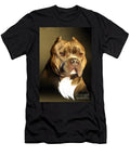 Brown and White Pit Bull By Spano Michael Spano T-Shirt