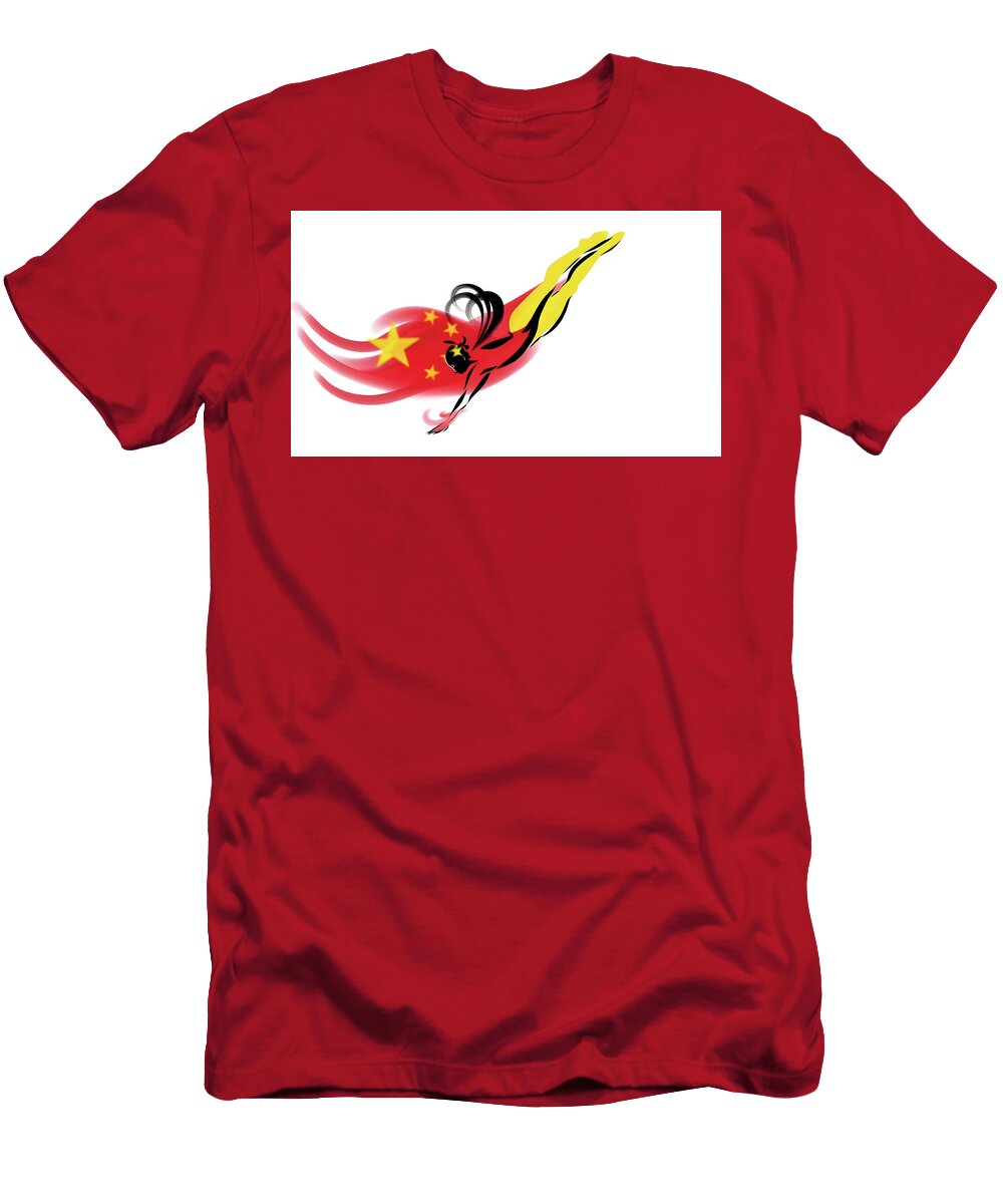 Brushstroke Dive Mei Ling T-Shirt