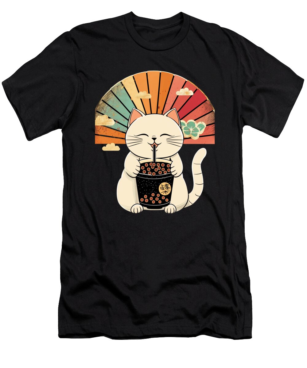 Bubble Brew Bonanza Goats Cat Boba Party Danial Landes Art T-Shirt