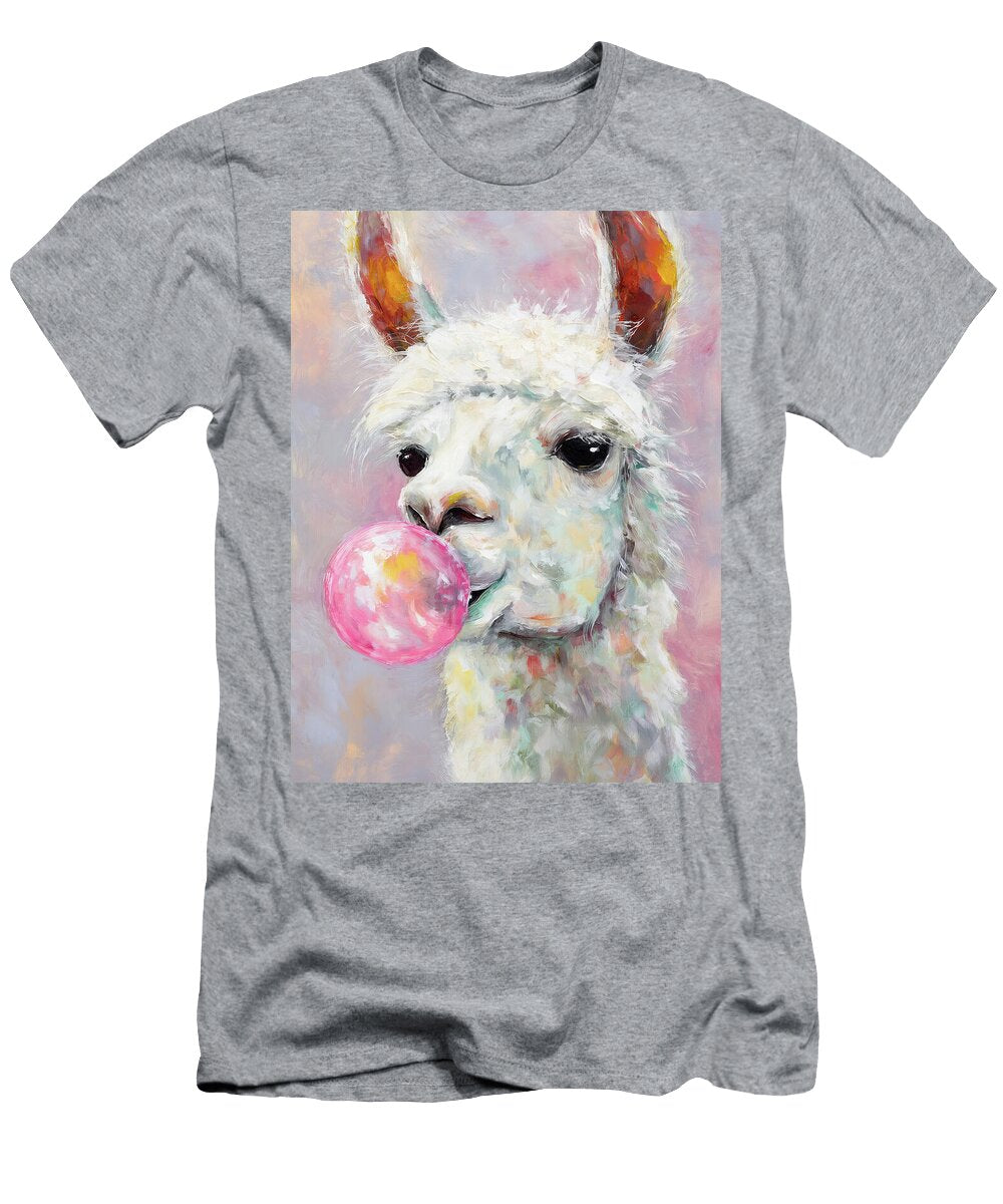 Bubble Gum Llama Lisa S Baker T-Shirt