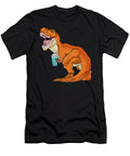 Bubble Tea Dinosaur Boba Milk Tea Boba Dino Bobasaurus Rex Garis Mauludin T-Shirt